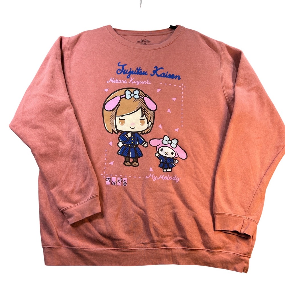 Sanrio x Jujutsu Kaisen Nobara Kugisaki My Melody Sweatshirt Pink XL Crunchyroll